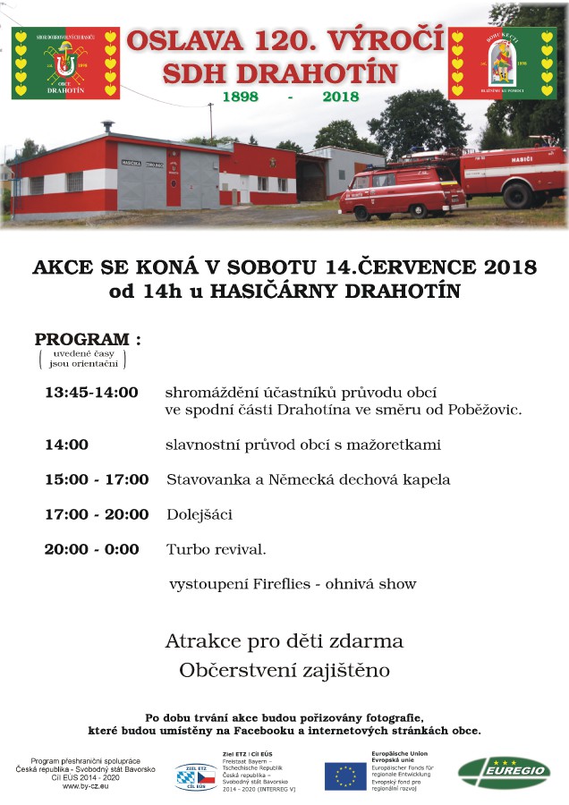 Výročí 120. let SDH Drahotín 2018